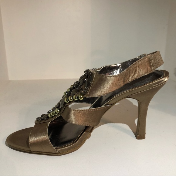 Rampage Satin Heels With Bead Embellishments - Picture 3 of 5
